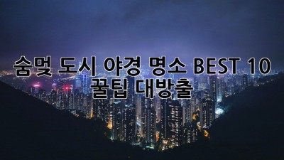 숨멎🌃 도시 야경 명소 BEST 10 + 꿀팁 대방출✨